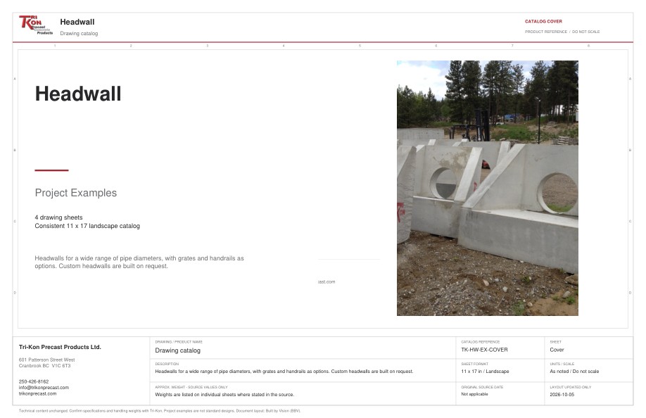 Cover sheet of the Headwall project examples