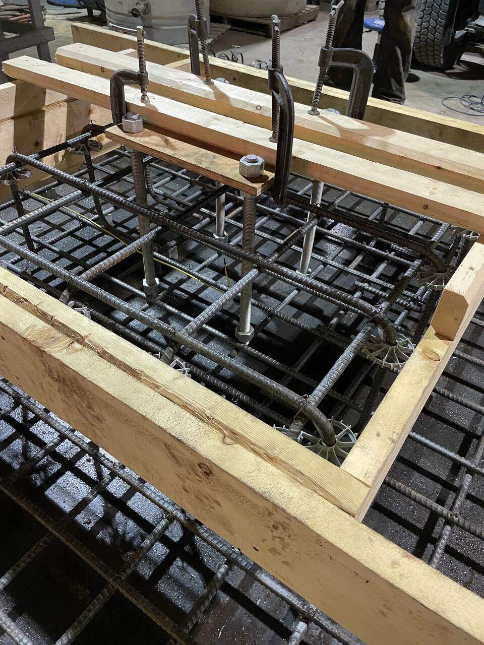 Bridge component rebar cage