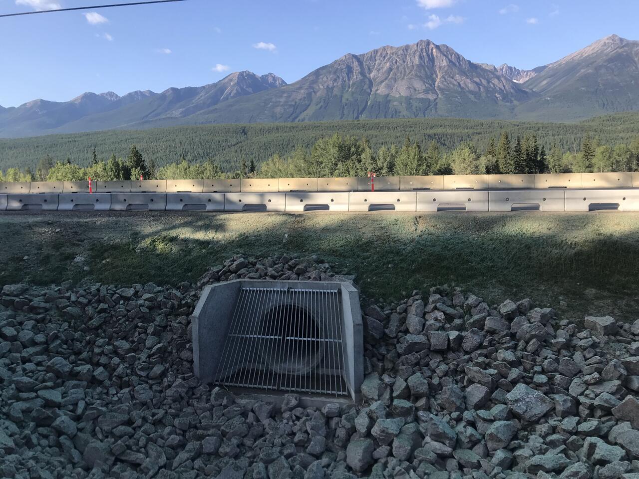 Headwall with grate